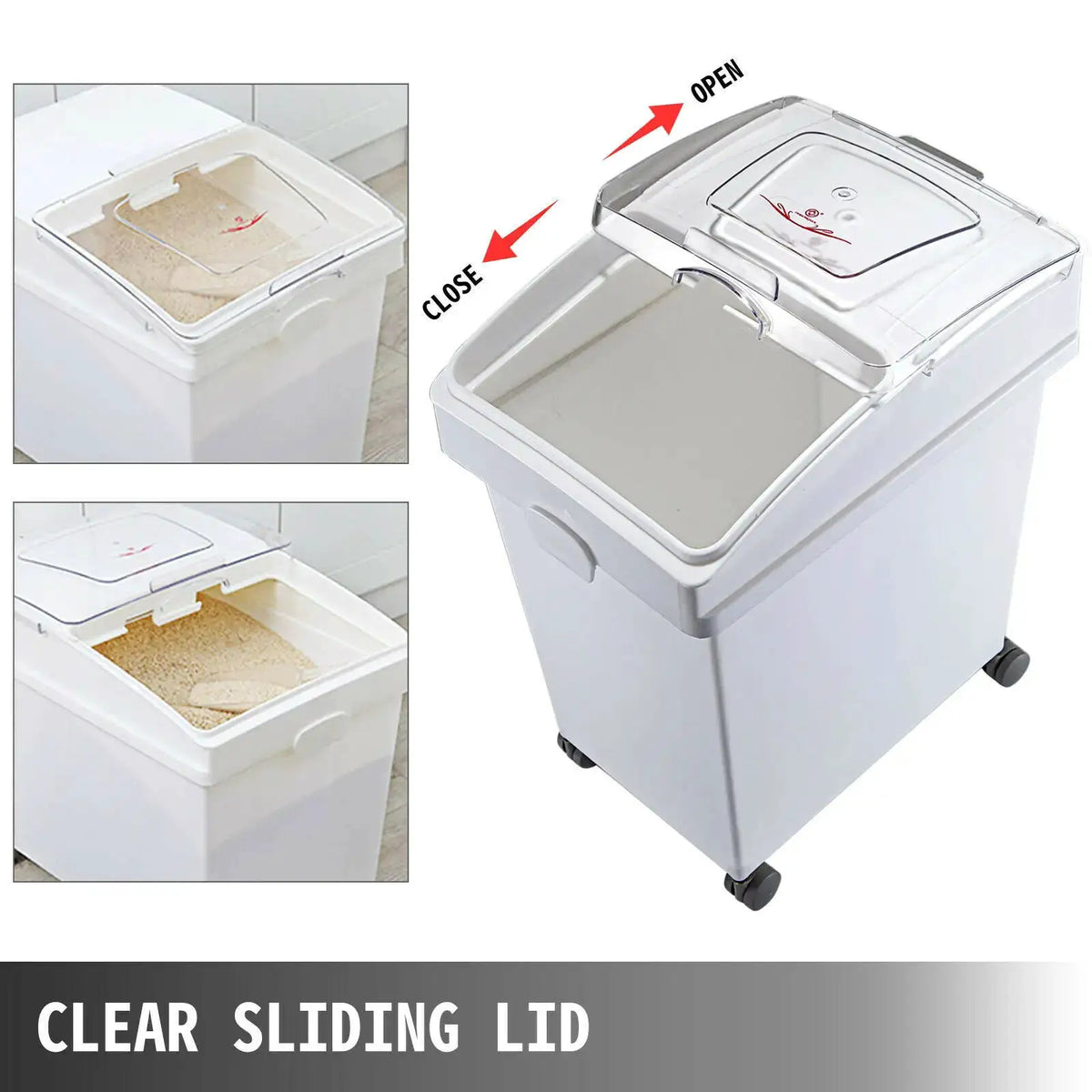 VEVOR Dry Ingredient Storage Bin with Scoop Caster Dustproof Rice — product view 4