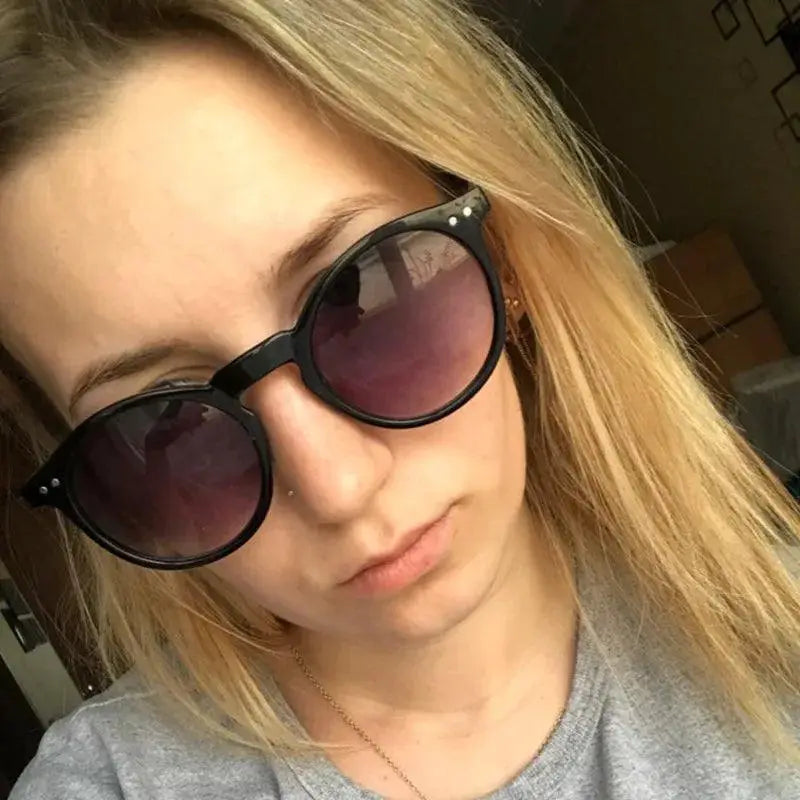 Trendy Retro Oval Frame Sunglasses For Women Fashion Eyewear