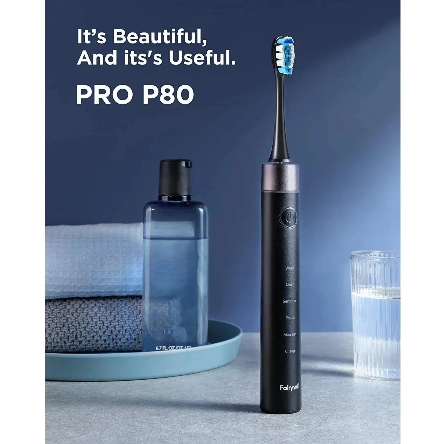 Fairywill P80 Sonic Electric Toothbrush With Smart Timer