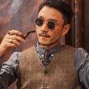 Stylish RUOBO Polarized Round Metal Sunglasses UV400 Unisex