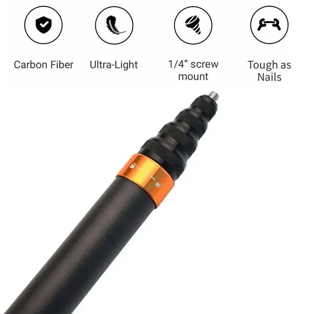 Carbon Fiber Invisible Selfie Stick For Insta360 X4 X3 RS