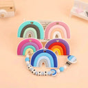 Silicone Cartoon Animals Train Teether Jewelry Kit For Babies