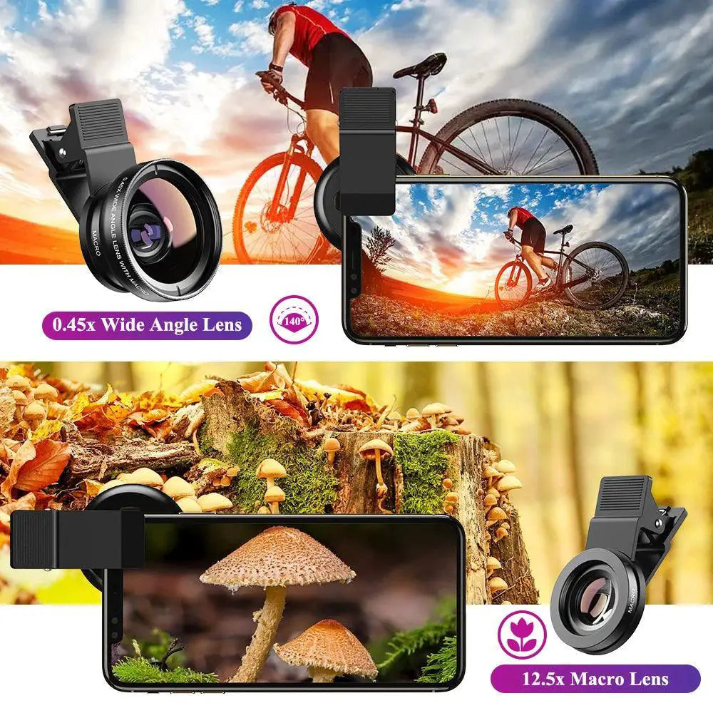 APEXEL TwoInOne Wide Angle Macro Smartphone Lens Kit