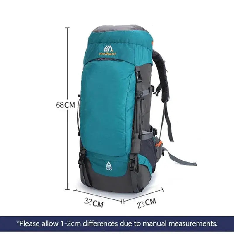 65L Camping Backpack Large Capacity Waterproof Hiking Bag