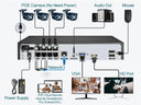 8MP POE NVR Smart Security Camera System with AI Face Recognition