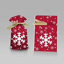 Santa Candy Bags with Snowflakes - Durable Gift Wrap