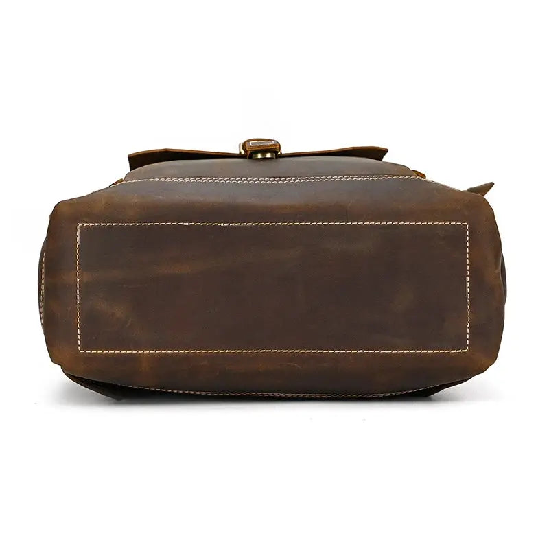 2023 New Style Men's Leather Backpack Vintage Fashion Men Male Travel Bag Laptop Bagpack For Male Cowhide Male Bag Anti theft
