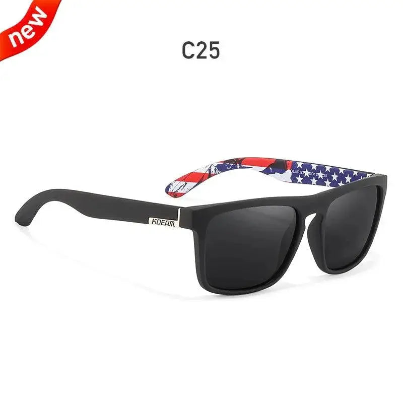 KDEAM Polarized Sunglasses For Men Classic Square Frame