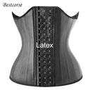 XXS XS 25 Steel Bone Latex Waist Trainer Body Shaper