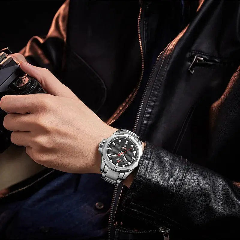 Naviforce Men's Stainless Steel Waterproof Sports Watch