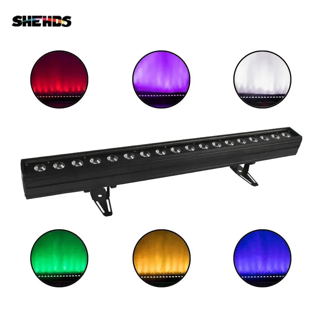 SHEHDS LED Bar Wall Wash 18x18W RGBWA UV Lighting Fixture