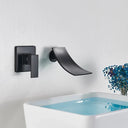 Waterfall Water Basin Faucet Chrome Matte Black In Wall Installation