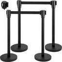 VEVOR 4-6Pcs Queue Security Posts Crowd Control Stanchion Barriers