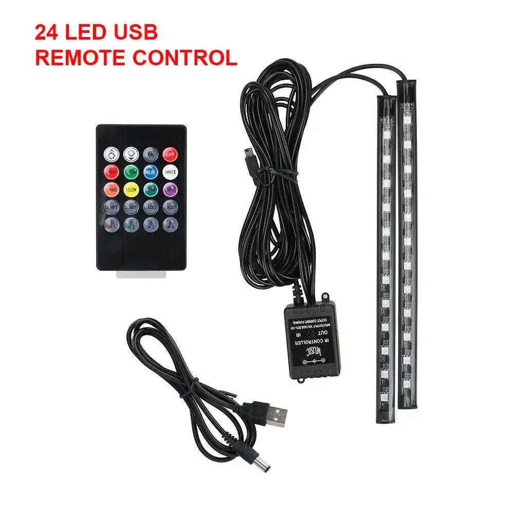 Car RGB Ambient Lights LED Strips 8 Colors Off Road SUV