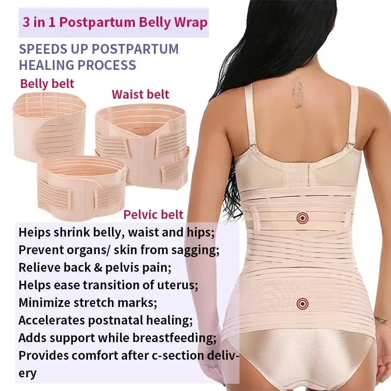 3-In-1 Postpartum Slimming Belt For Comfort Recovery