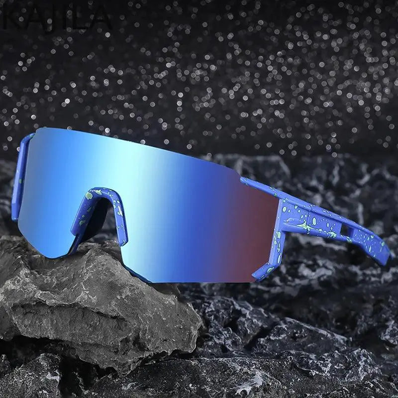 Unisex Oversized Rimless Sports Sunglasses UV400 Protection