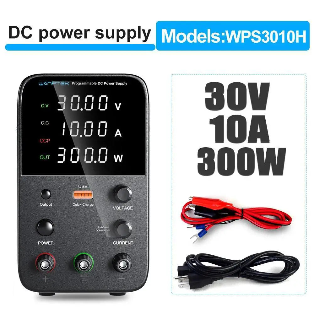 Wanptek Adjustable DC Power Supply 30V 10A LED Digital Lab