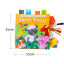 Baby Cloth Book: Interactive Educational Animal Tail Toy