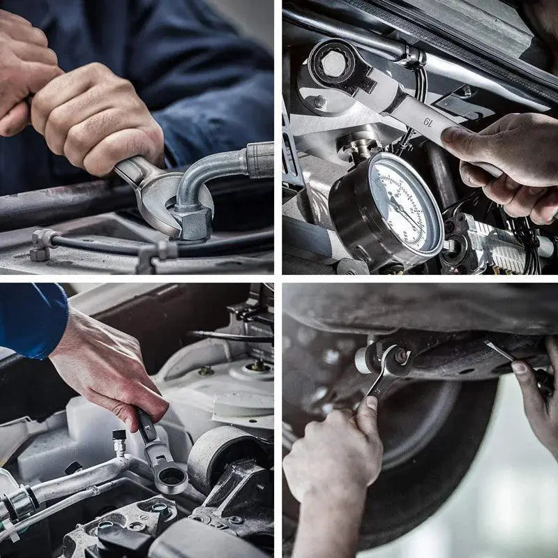 Flex Head Ratchet Wrench Spanner Tool For Auto Repairs