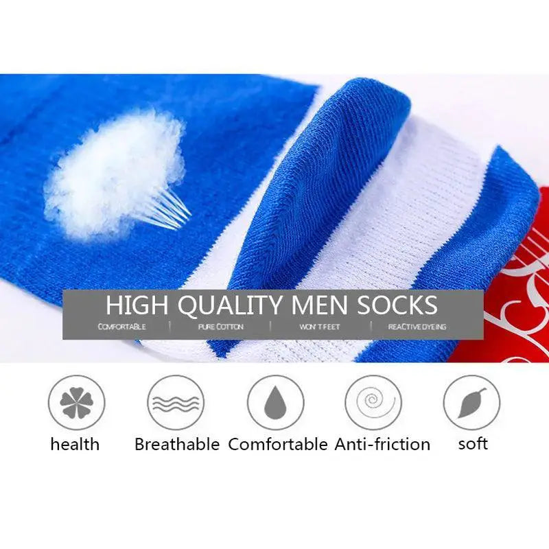 Active Comfort Five Toe Mens Summer Breathable Socks Trendy