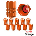 AUTCOAT Aluminum Alloy Tire Valve Caps for Cars and Motorcycles