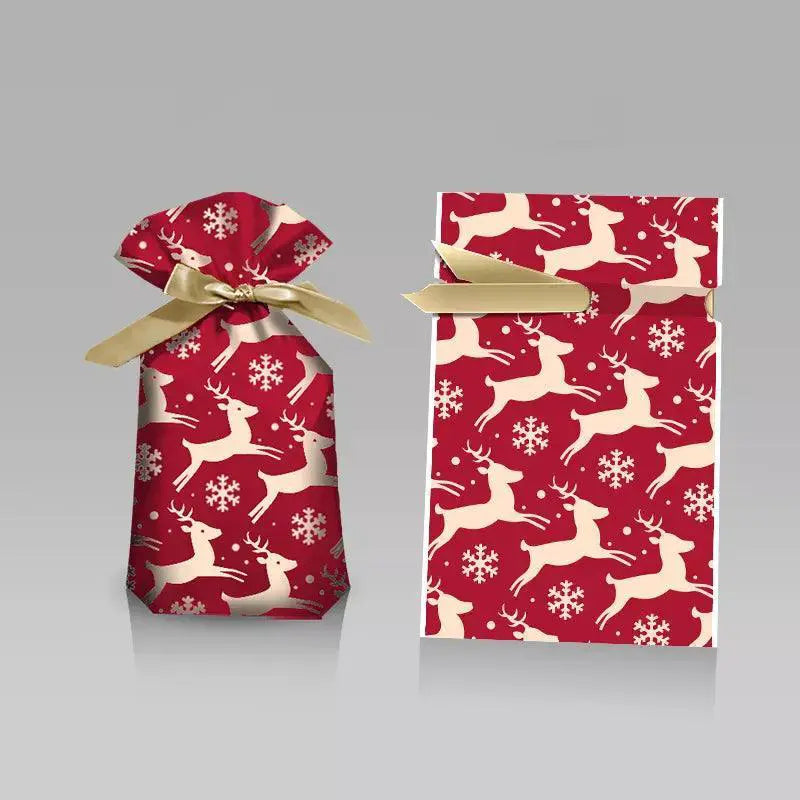 Santa Candy Bags With Snowflakes Durable Gift Wrap