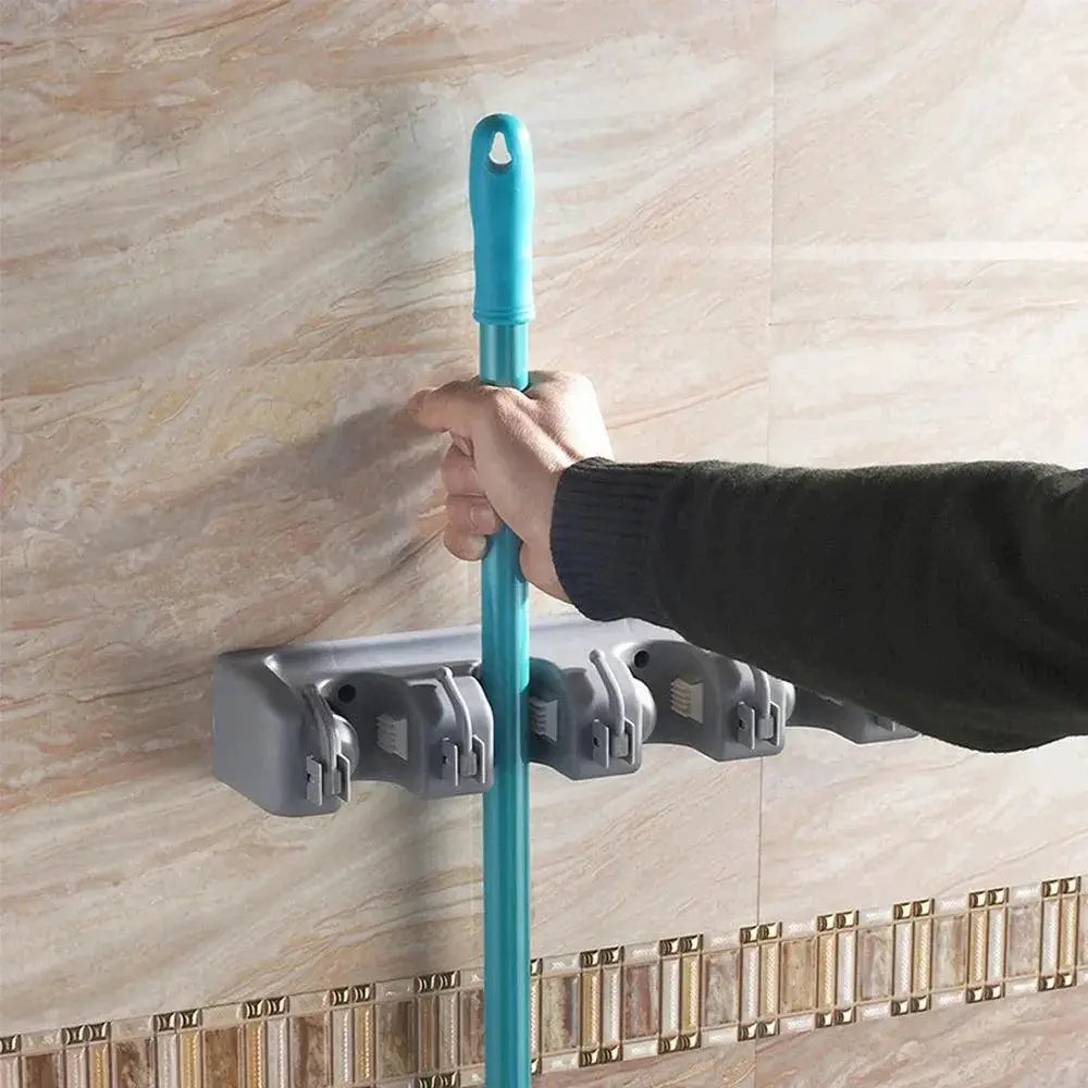 Cook Shaped Broom Mop Holder Kitchen Wall Storage Organizer
