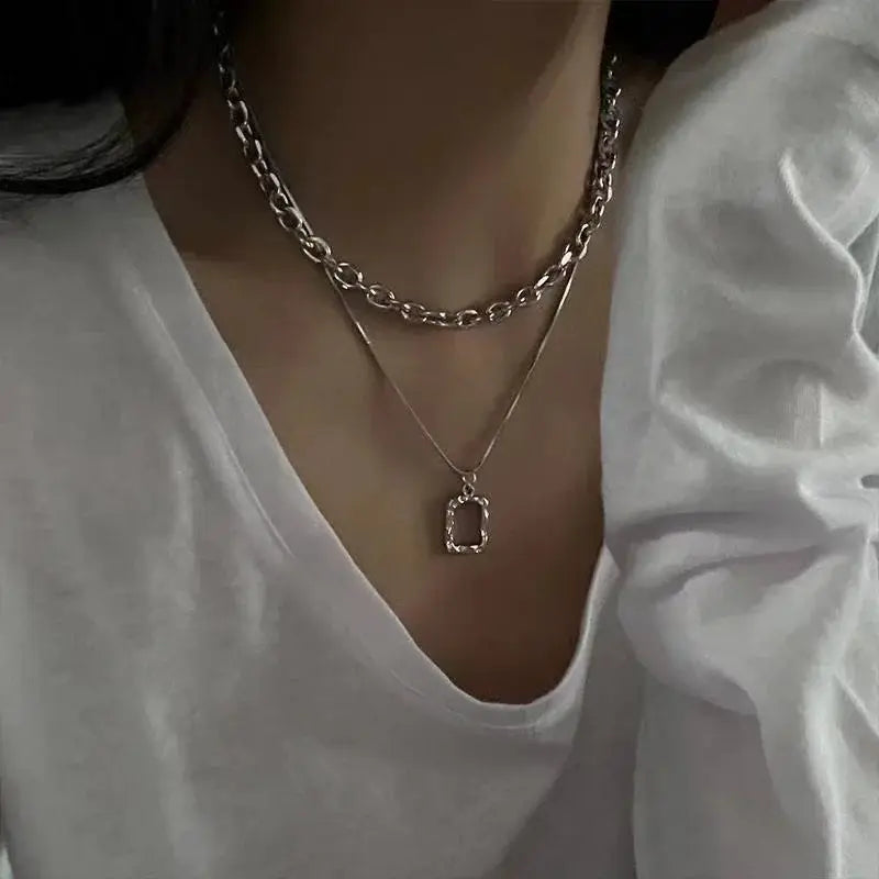Unisex Multilayer Hip Hop Long Chain Necklace Jewelry