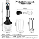 LED Factory Price 1500W 6/4 in 1 Electric Stick Blender