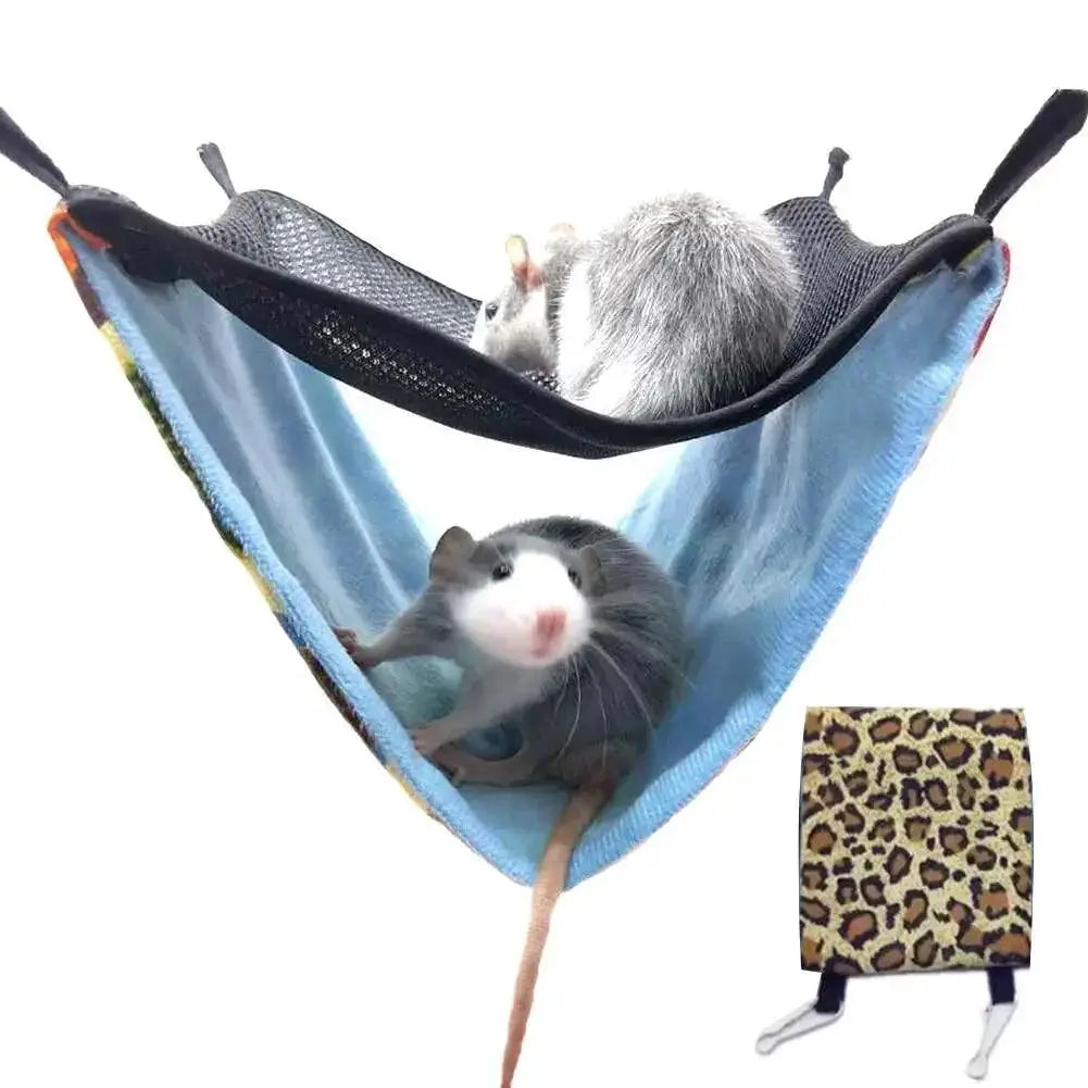 Hamster Double Layer Hammock Hanging Bed Cozy Mesh Spot