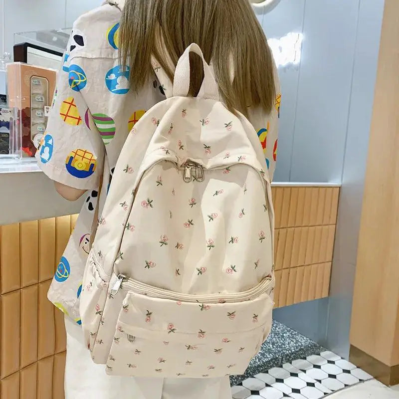 Waterproof Nylon Womens Anti Theft Backpack Fashion Bag