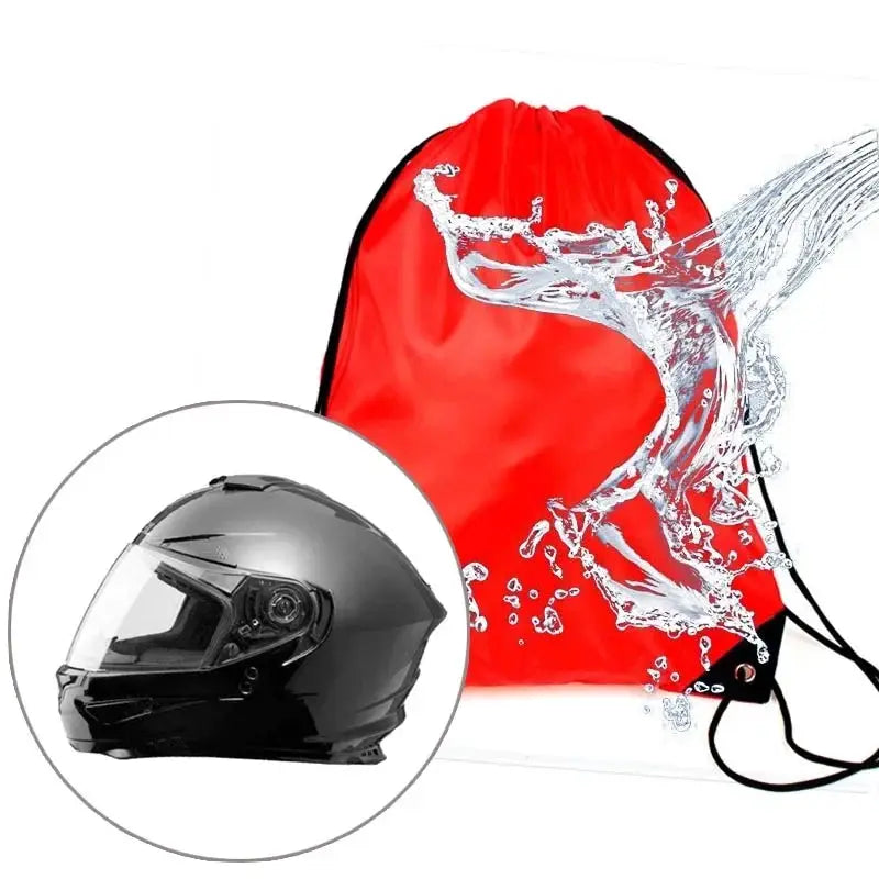 Water Resistant Helmet Storage Bag With Drawstring 47x45cm