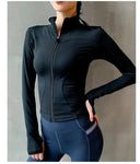 Breathable Womens Zip Sports Jacket Yoga