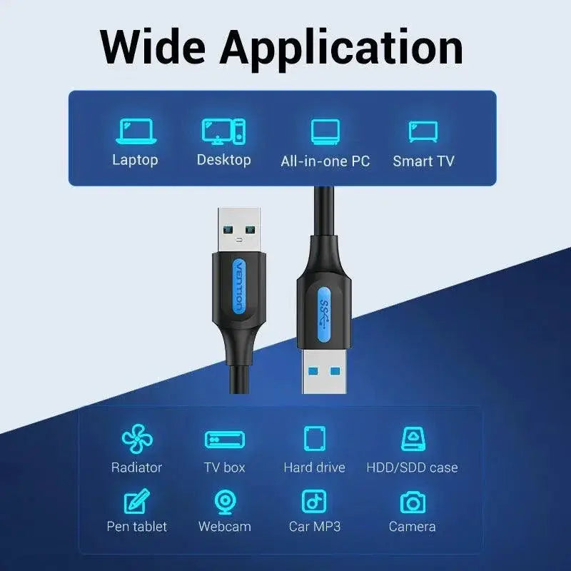 USB 3.0 Extension Cable Fast Male to Male Data Transfer