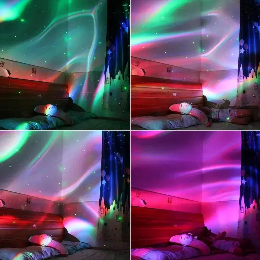 Rechargeable Aurora Star Projector With RGB LED And Remote