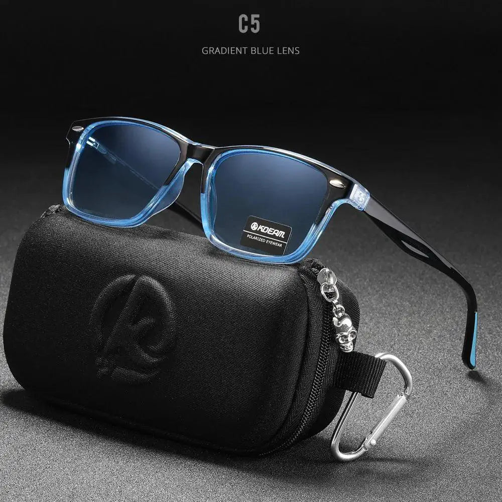 Unisex Polarized Square Sunglasses TR90 Frame Lightweight