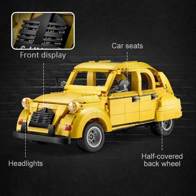 Remote Control Sports Car Building Set Retro City Racing Toy