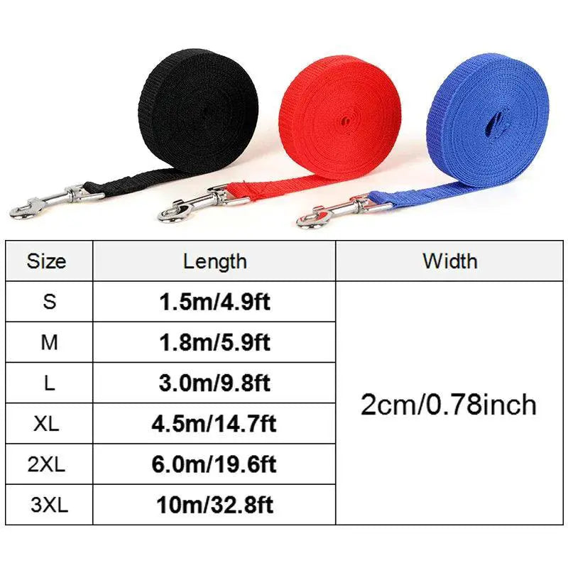 Nylon Dog Leash Strong Lightweight Training Leash For Pets