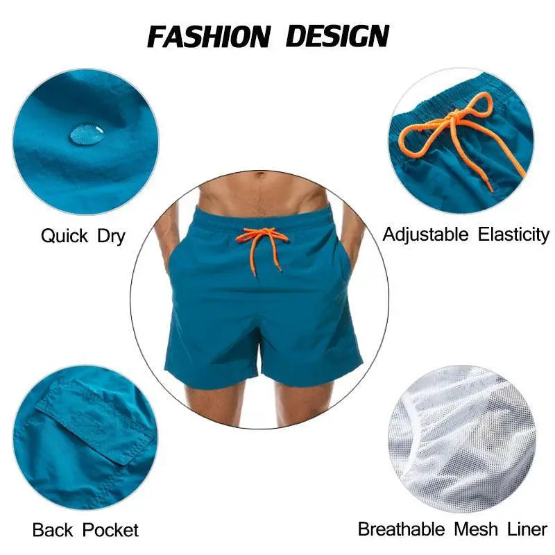 Men's Swim Shorts Board Shorts Trunks Quick Dry Nylon