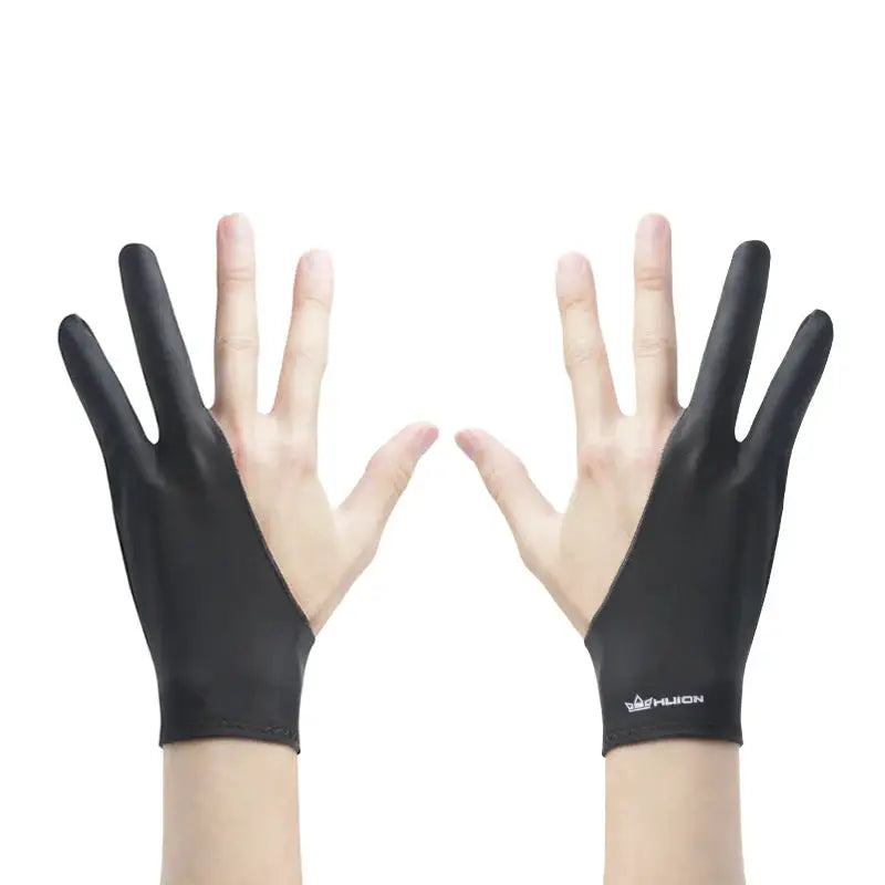 Huion Artist Glove Elastic Two-finger Anti-Fouling Drawing Gloves Graphics Tablet Marker Animation Painting -Free/L Size 1pc