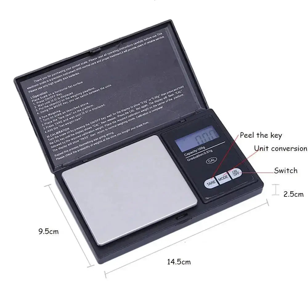 Digital Pocket Scale Stainless Steel Jewelry Balance