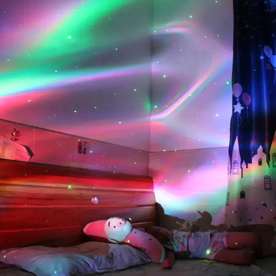 Rechargeable Aurora Star Projector With RGB LED And Remote