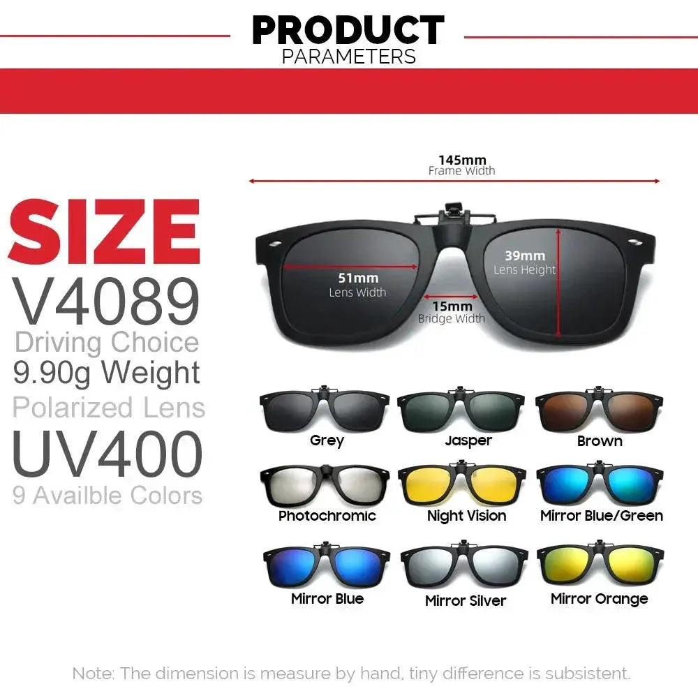 Polarized Clip On Sunglasses For Men And Women Outdoors