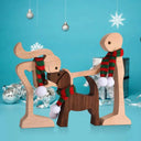Personalized Hand Carved Dog Family Figurine For Pet Lovers