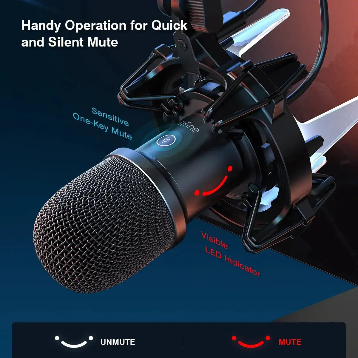 K651 USB Dynamic Microphone Bundle For Gaming And Podcasting