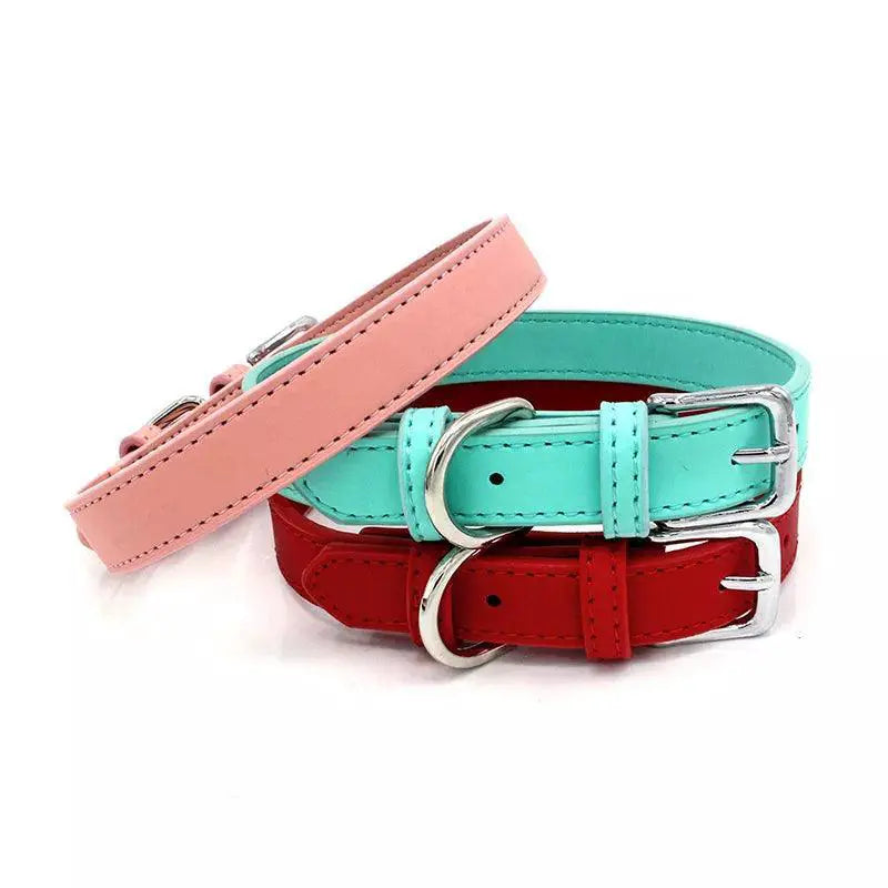 Affordable Leather Pet Collar for Small Dogs and Cats