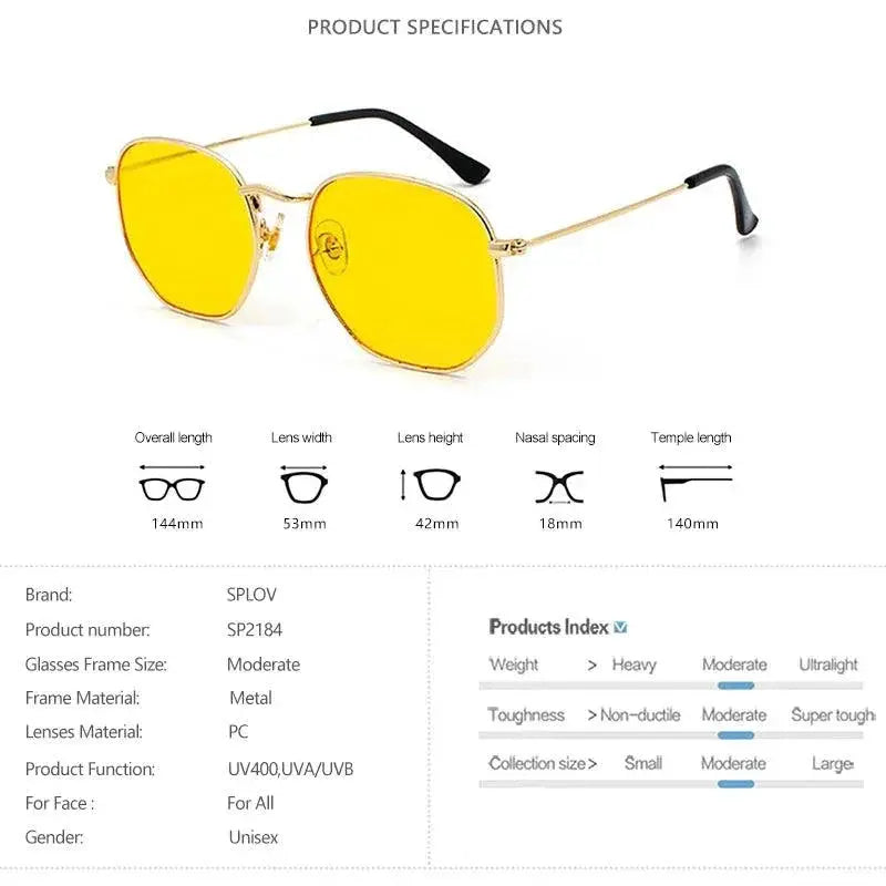 Unisex Hexagon Retro Sunglasses For Men And Women Eyewear