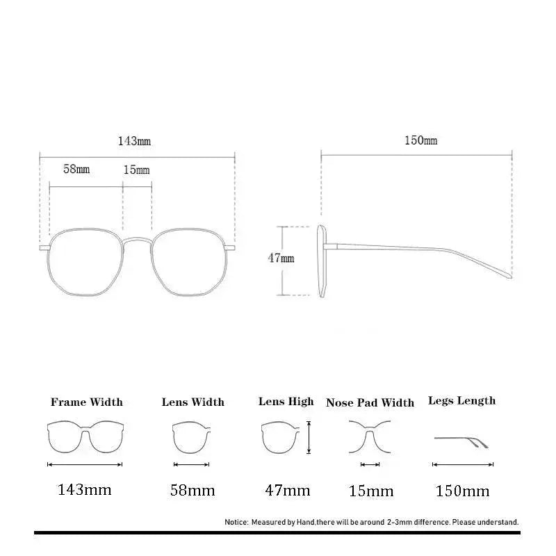 Vintage Round Sunglasses Unisex Men Women UV Protection