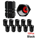 AUTCOAT Aluminum Alloy Tire Valve Caps for Cars and Motorcycles