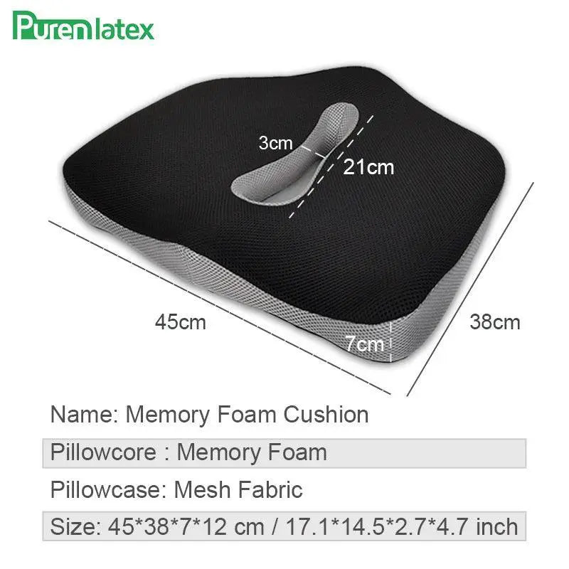 Coccyx Memory Foam Seat Cushion For Tailbone Pain Relief